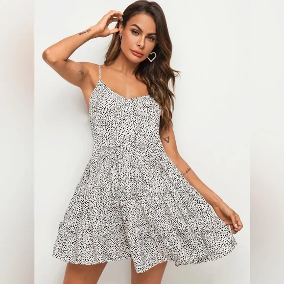 SHEIN | Dresses | Shein Dalmatian Print Summer Dress Size M | Poshmark